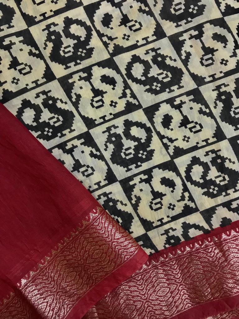 Printed viscose soft silk saree