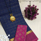 Pure cotton multi colors checked saree
