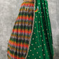 Pure handloom crush silk lehenga with multi color concept with gorgeous stripes