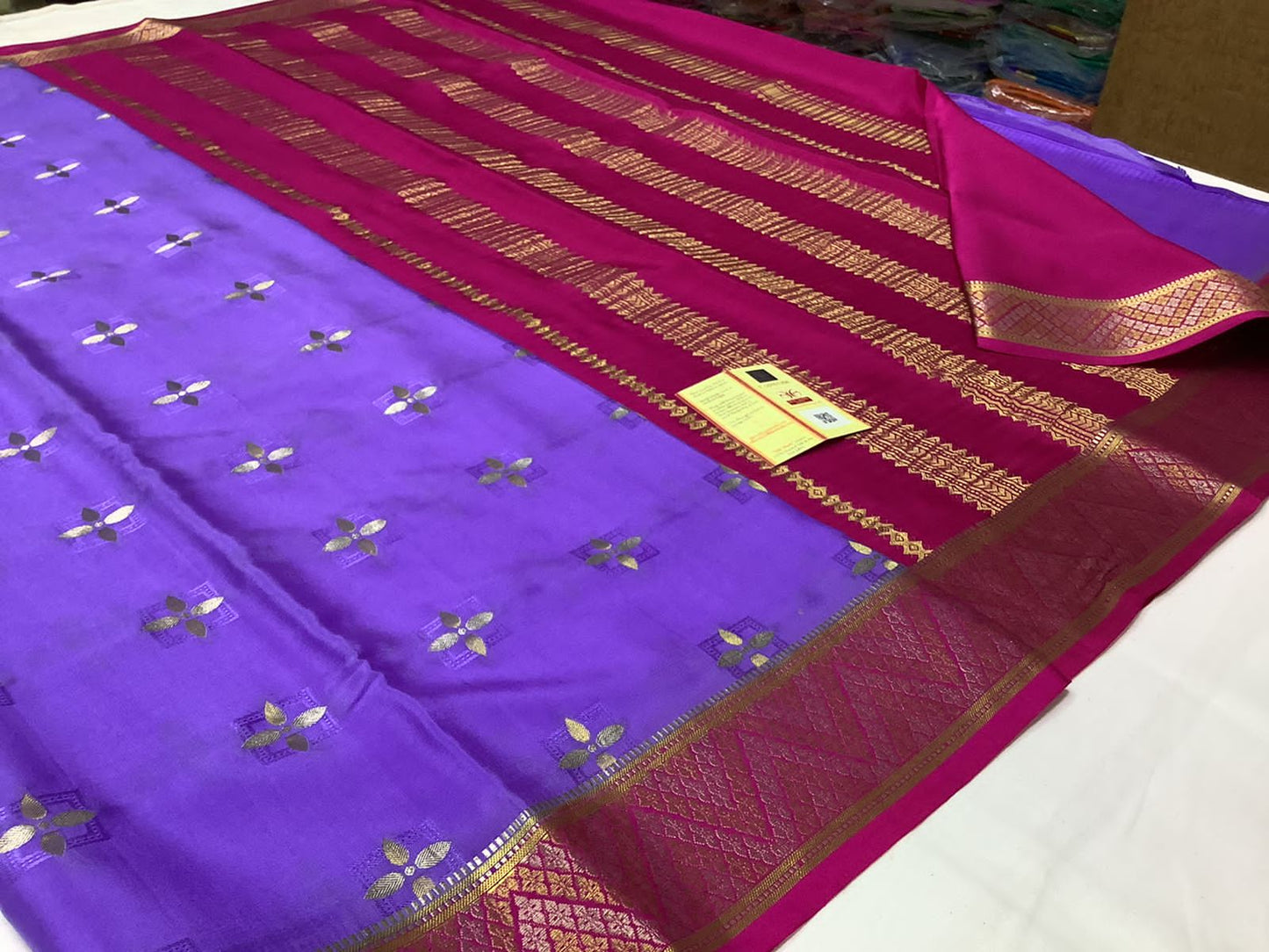 Pure mysore crepe silk 100 grm thickness saree