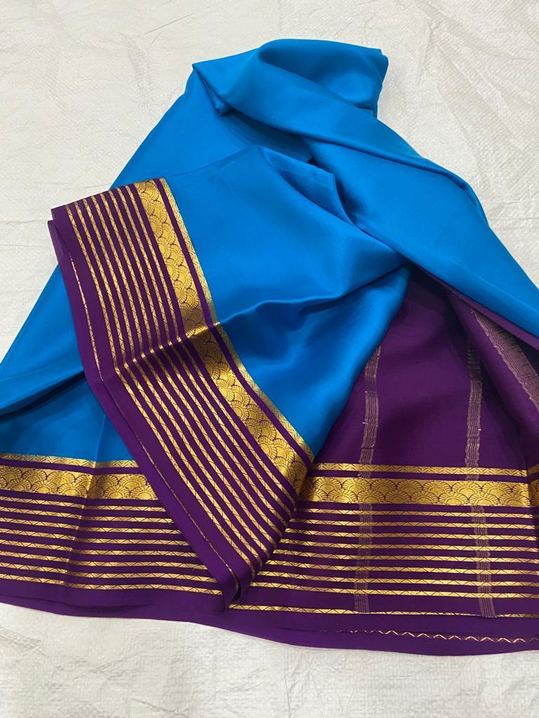 Pure mysore crepe silk 60 count saree