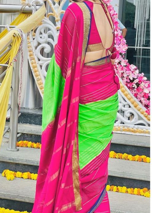 Pure mysore silk  100 gram thickness saree