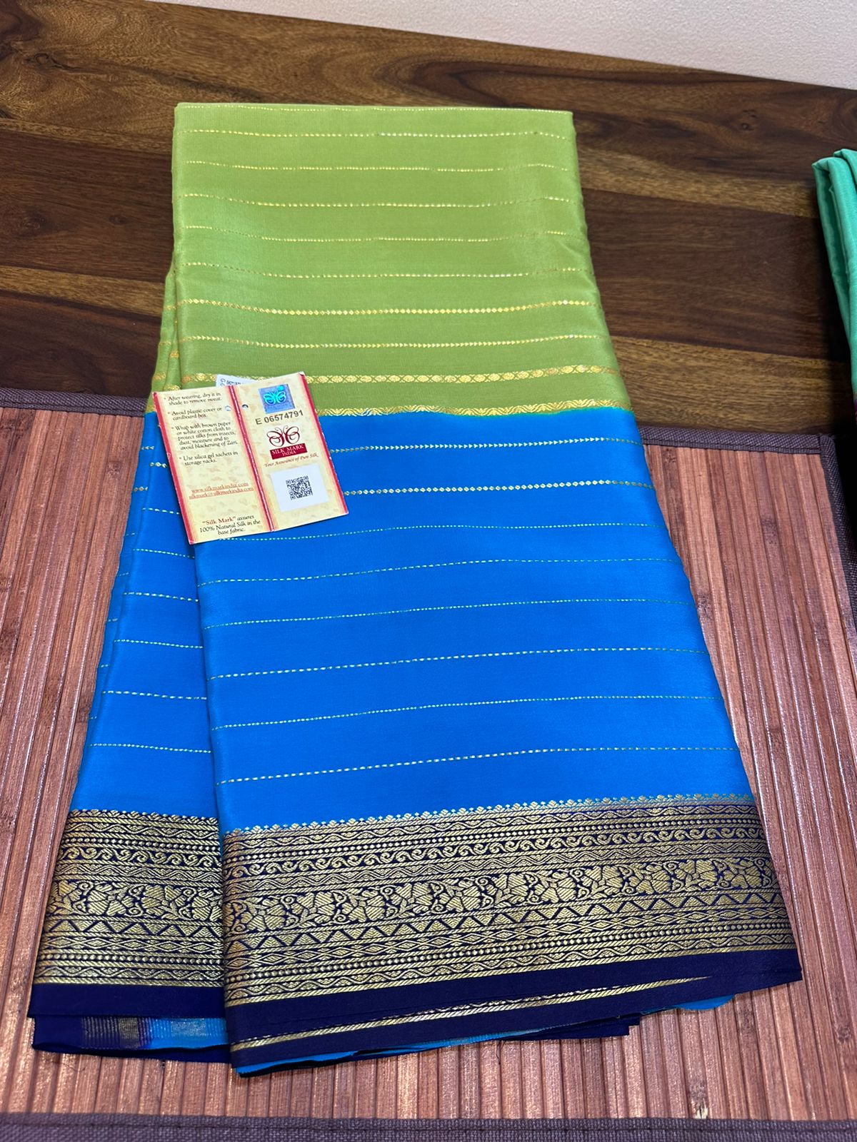 Pure mysore silk  100 gram thickness saree