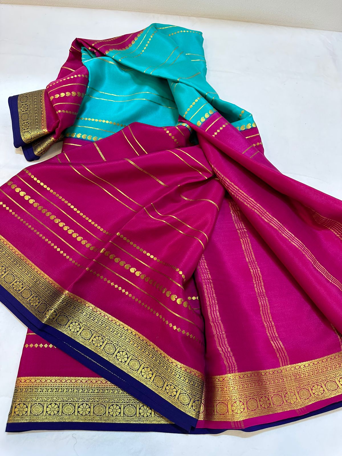 Pure mysore silk  100 gram thickness saree