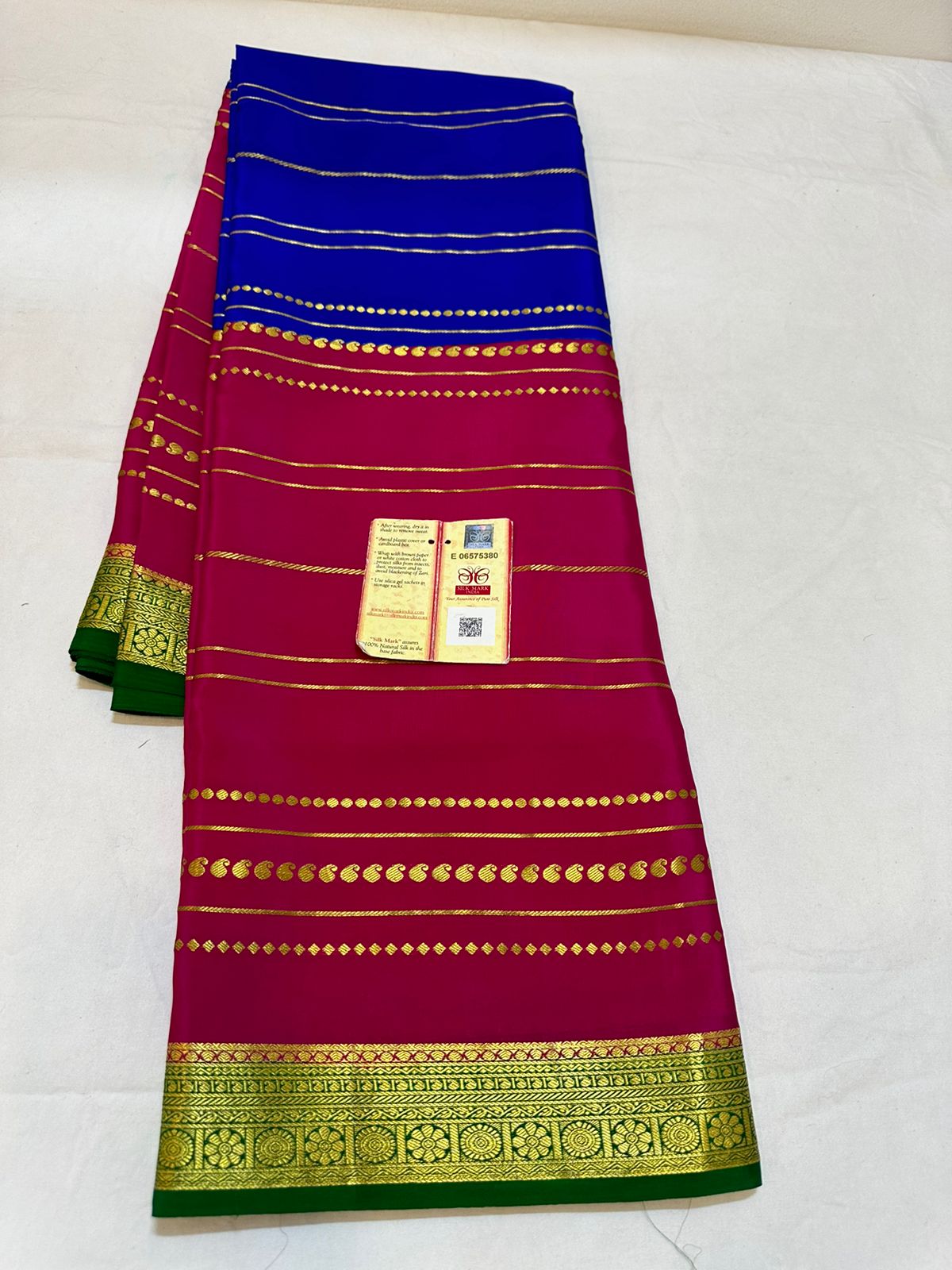 Pure mysore silk  100 gram thickness saree