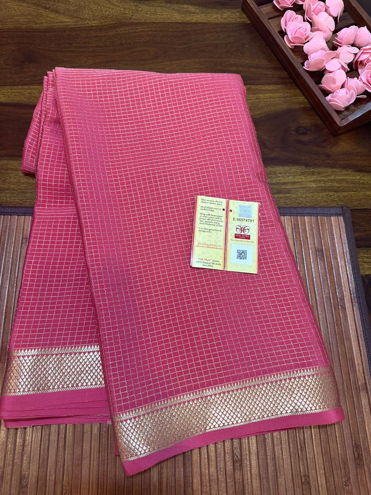 Pure mysore silk 120 grm thickness saree