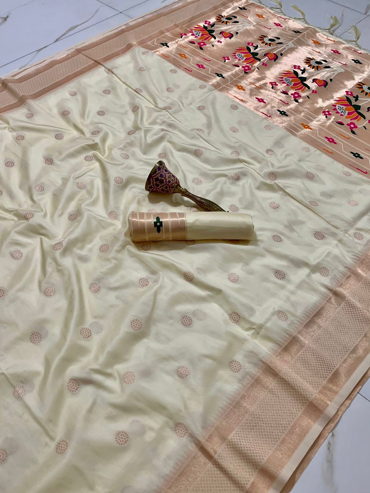 Semi silk soft kanchivaram paithani silk saree