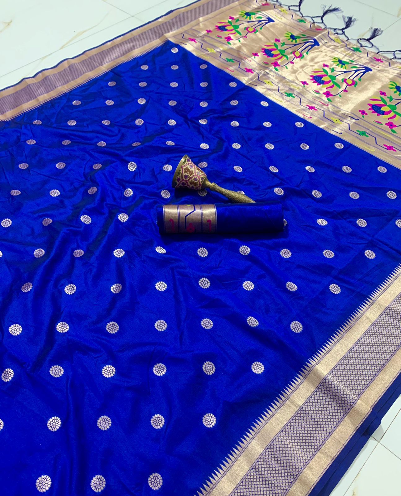 Semi silk soft kanchivaram paithani silk saree