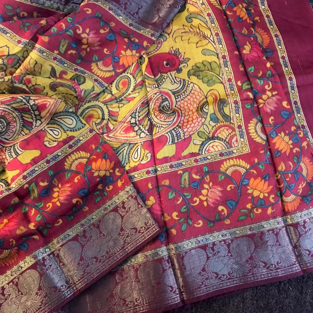 Purely handwoven munga banarasi silk saree