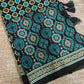 Semi matka silk ajrakh printed saree - Vannamayil Fashions