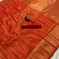 Semi silk mina zari with heavy weaving work saree