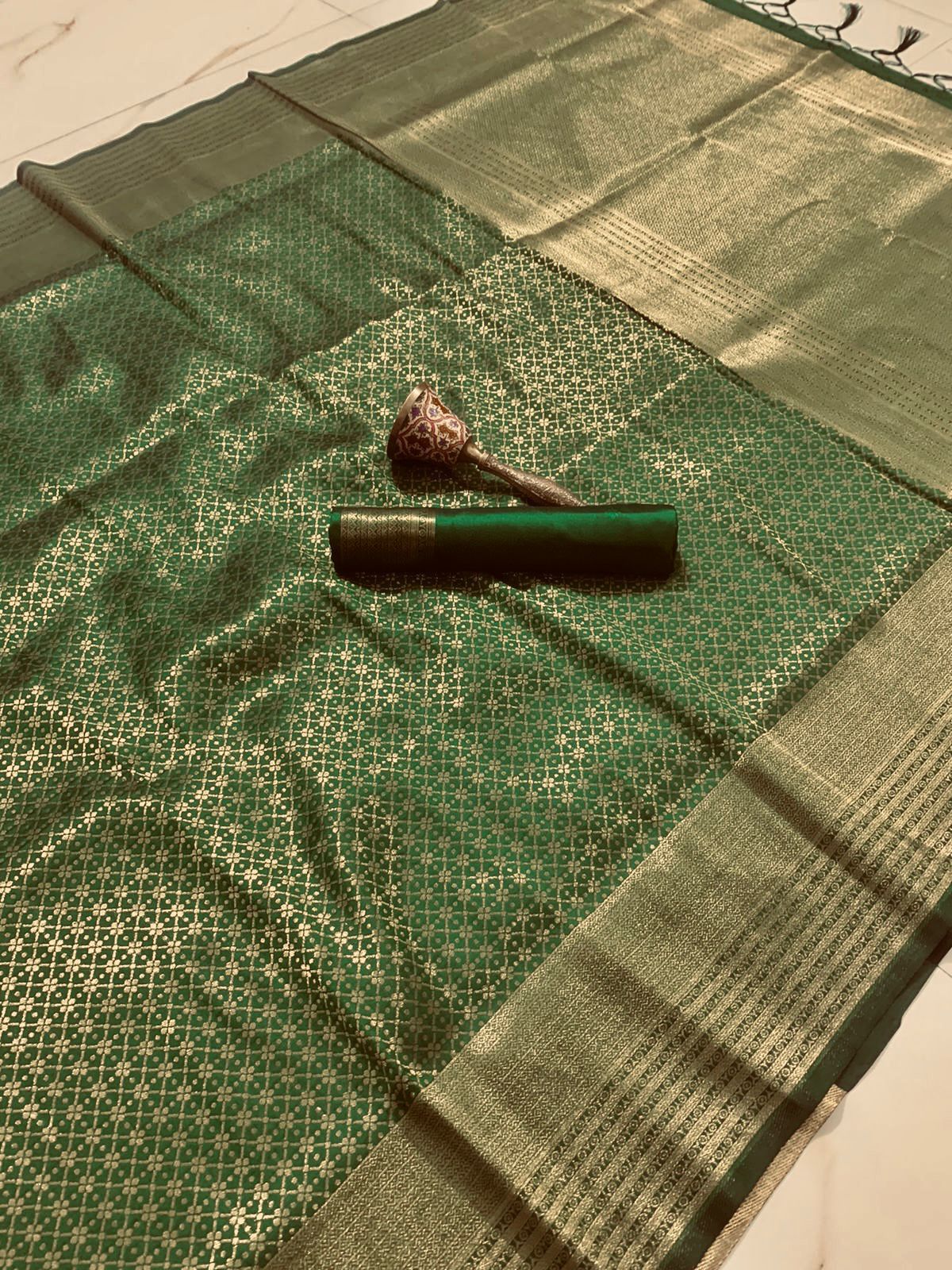 Semi silk mina zari with heavy weaving work saree