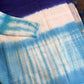 Shibori tricolor tie and dye premium pure 120 count linen saree - Vannamayil Fashions