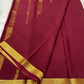 Solid color pure mysore silk saree
