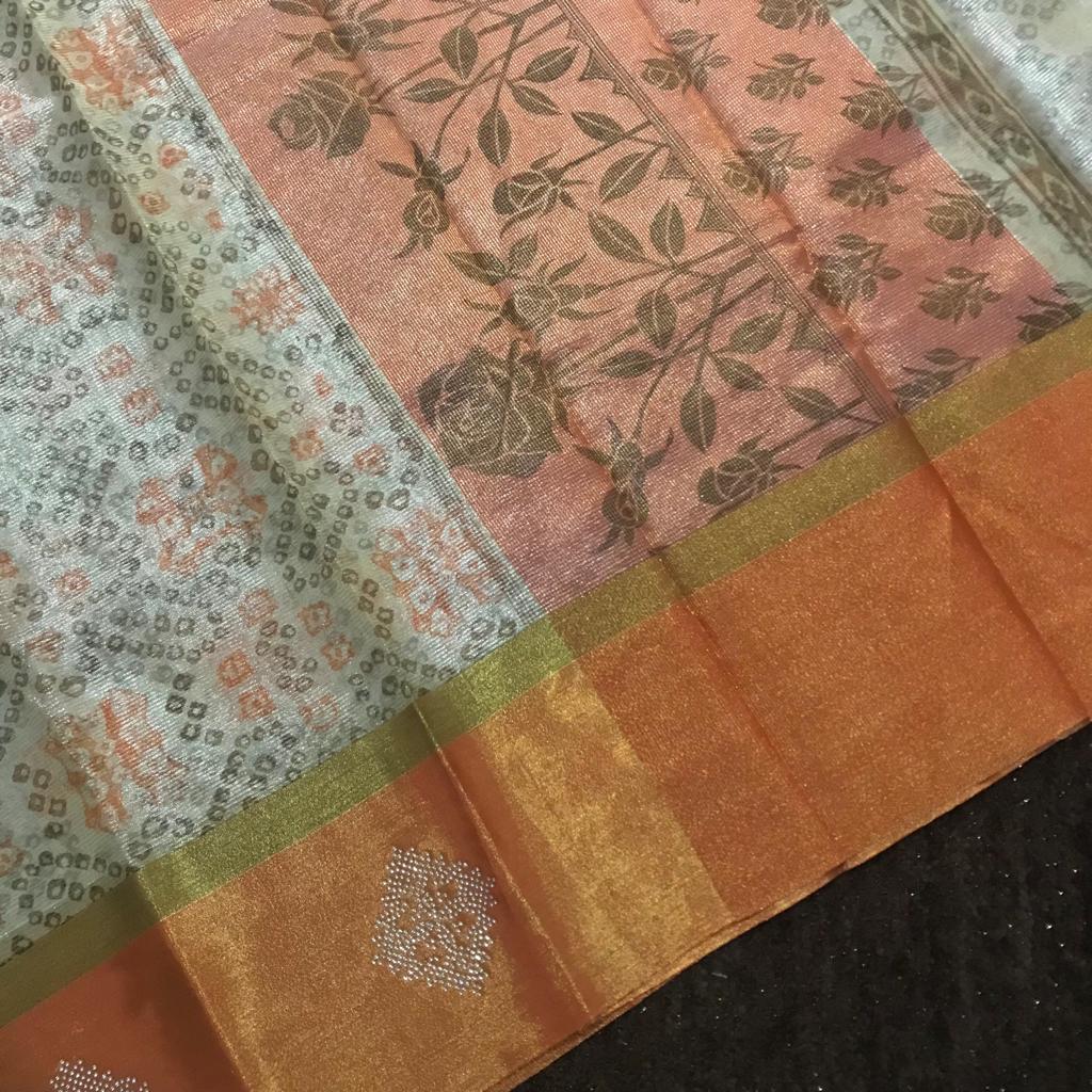 Buy Green Kota Silk Saree Online | Weaveinindia – WeaveinIndia