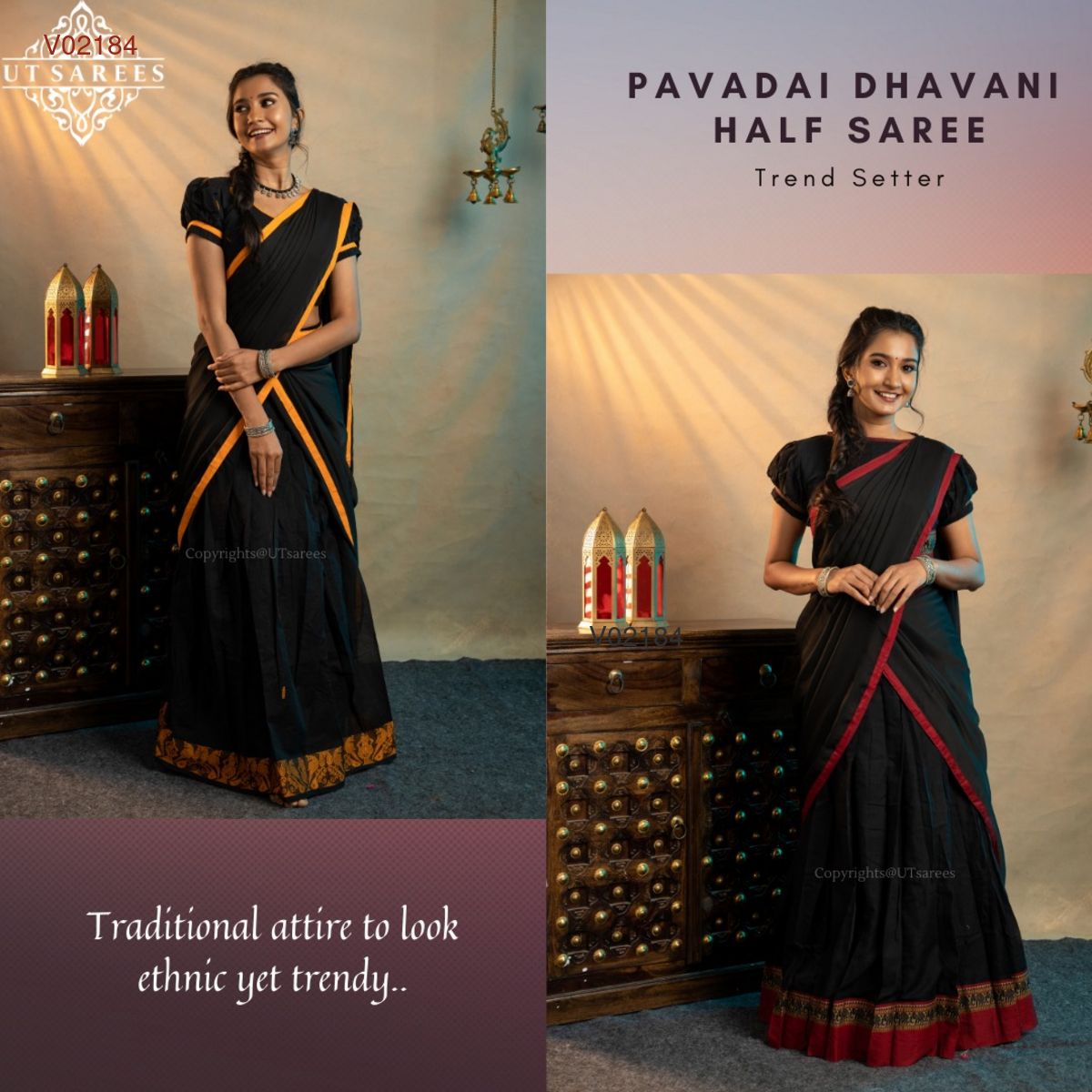 Pochampally Peacock Half Saree | Langa Dhavani !!! - Shivangi - 3476669