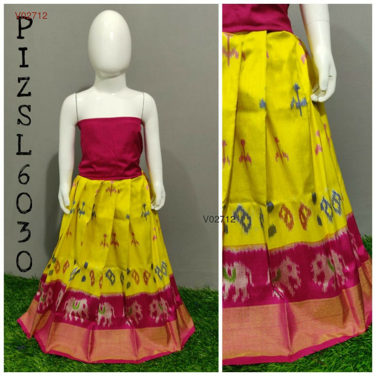 Ikkat lehengas store for kids