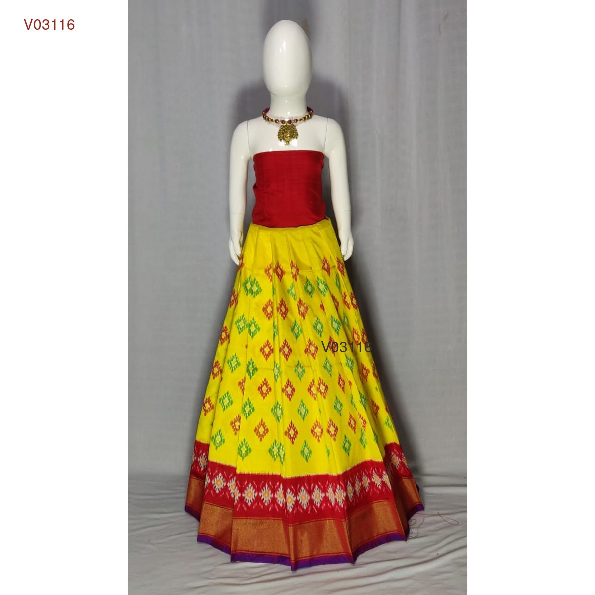 4205 Mirror Work Blouse And Colorful Lehenga With Ruffle Dupatta – Shama's  Collection