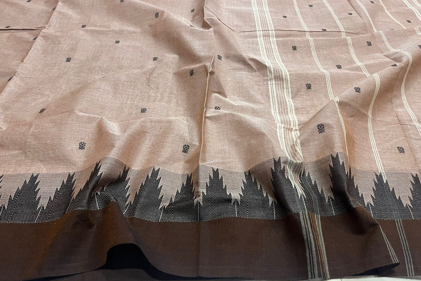Thread tower butta chettinad cotton saree
