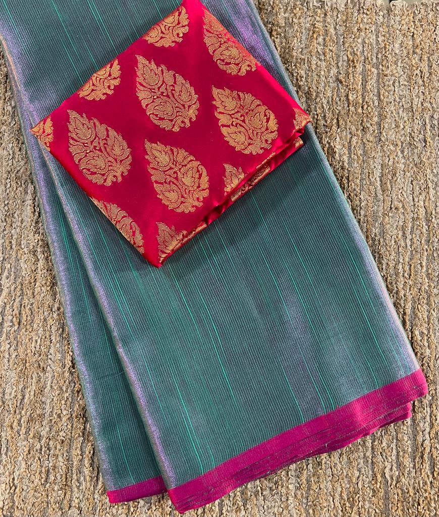 Green Varanasi Silk Brocade Saree Design by Raw Mango at Pernia's Pop Up  Shop 2024