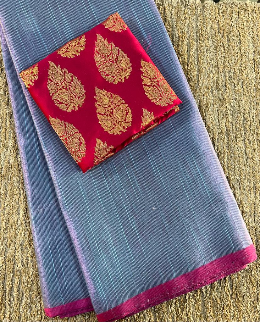 Pink Booti Georgette Handloom Banarasi Saree - Sacred Weaves