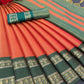 Zari cotton silk saree with broad contrast jacquard work border - Vannamayil Fashions
